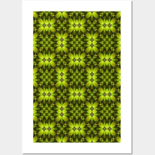 A pattern using fresh green tangerines. Posters and Art